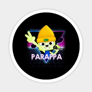 PaRappa The Rapper Retro 80s Neon Landscape Magnet